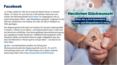 Facebook Post vom 08. Januar 2026