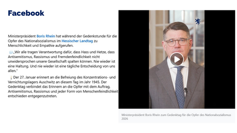 Facebook-Post vom 27.01.2026