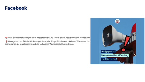 Facebook-Post vom 11. März 2026