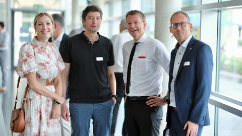 Corona-Symposium: Prof. Dr. Sandra Ciesek, Prof. Dr. Christian Drosten, Prof. Dr. Jürgen Graf und Staatsminister Kai Klose